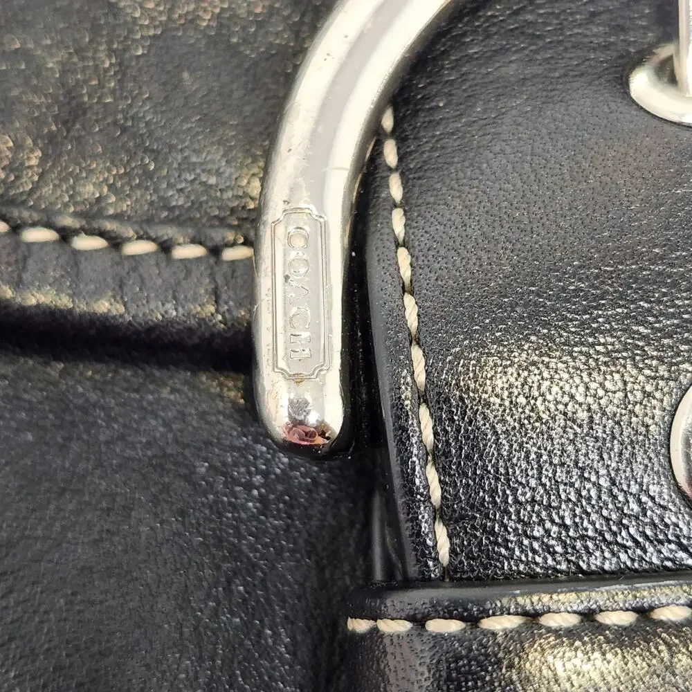 Coach 9480 Soho Flap Satchel Black Leather Crossbody Bag Vintage Designer 1990s